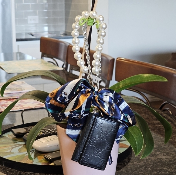 Gucci Handbags - Gucci GG Embossed Monogram Web Key Case/Holder wWristlet, Twilly, & Tassel Added